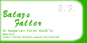 balazs faller business card